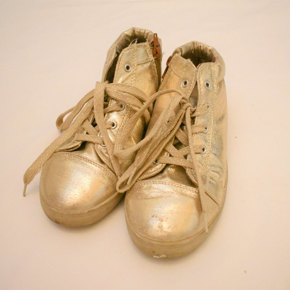 Metallic Gold Sneakers